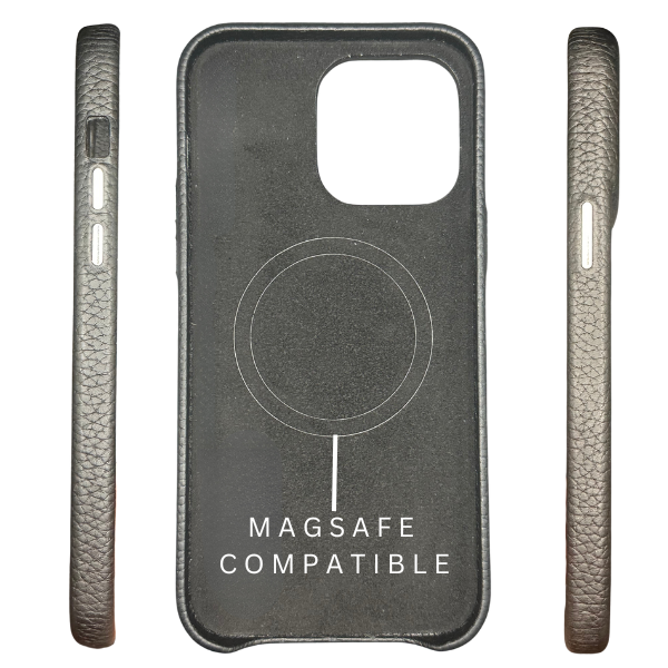 Onze Flagship leren telefoonhoes met naam of initialen