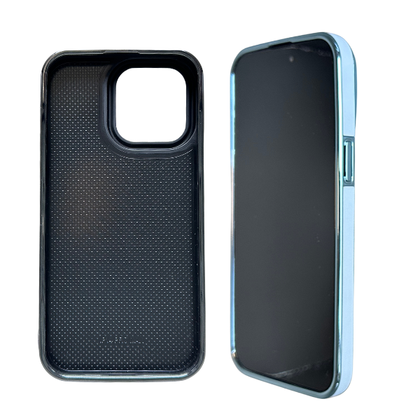 Telefoonhoesje, diamant gestikt veganistisch leer