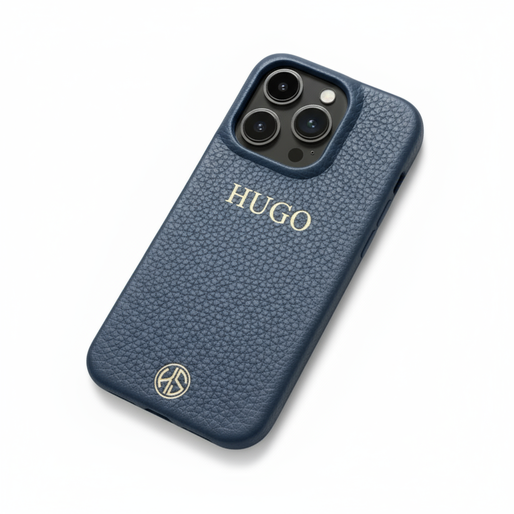 Navy Blue phonecase with Hugo