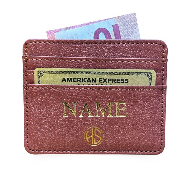 Cardholder Vegan Leather with name or initials