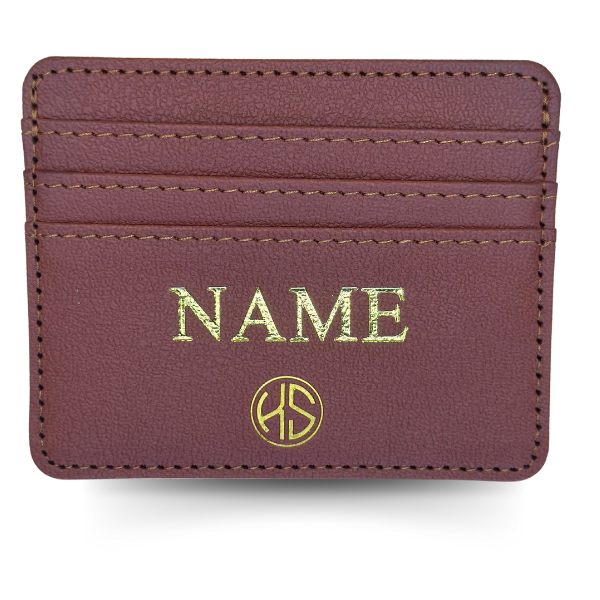 Cardholder Vegan Leather with name or initials