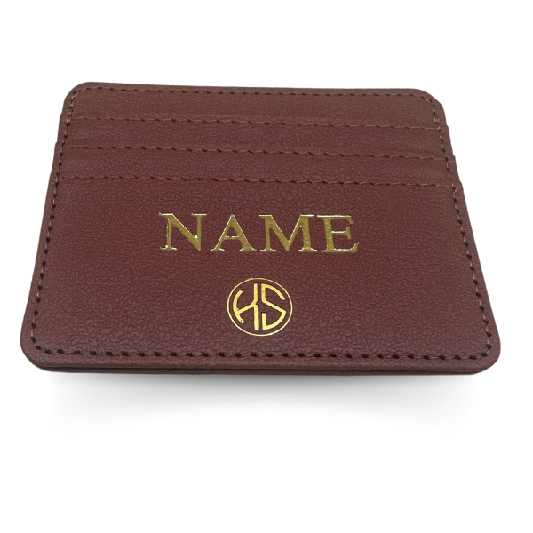 Cardholder Vegan Leather with name or initials