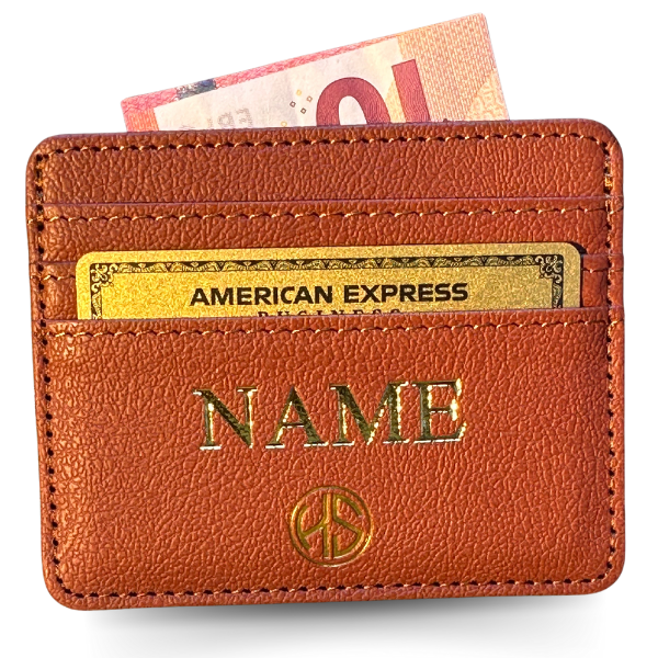 Cardholder Vegan Leather with name or initials