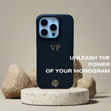 Onze Flagship leren telefoonhoes met naam of initialen