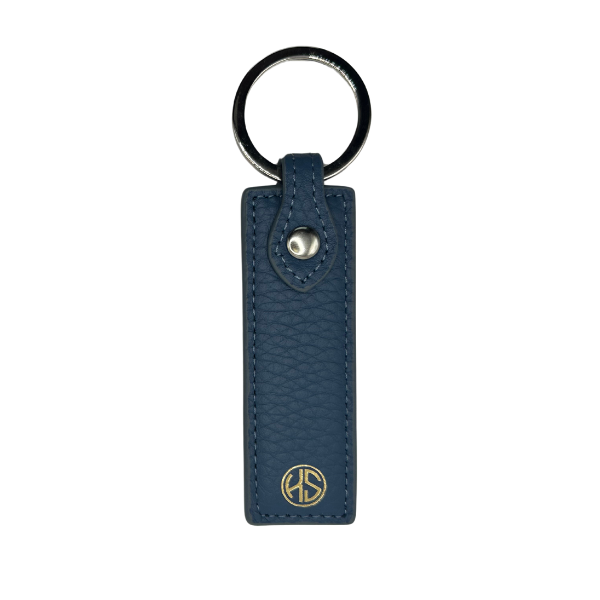 Our Flagship leather keychain with initials