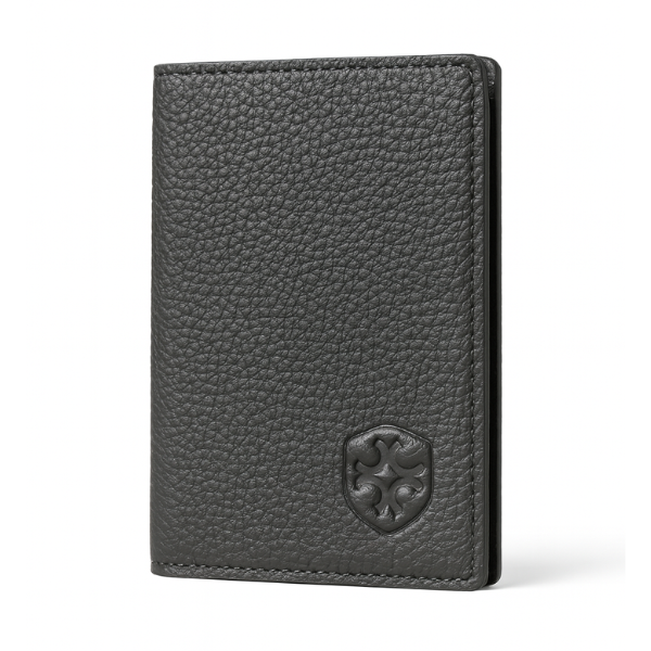 Leren kaarthouder met naam of initialen, 6 vakken